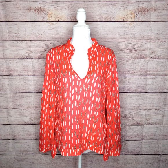 Tory Burch Red and White Blouse - Picture 8 of 8